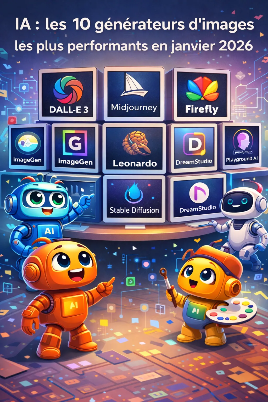 Les générateurs d'images IA qui dominent le marché en 2026